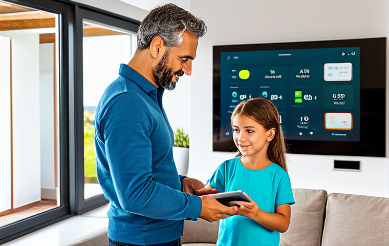 전력 거래에서의 에너지 배분 전략 - Home Energy Efficiency**

"A modern Spanish family in their fully clothed, modest living room, inter...