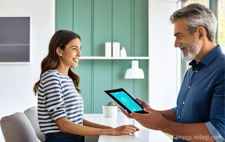 에너지 소비 패턴 변화에 대한 대응 전략 - **Smart Home Energy Management in a Spanish Living Room**
    A family in a bright, modern living ro...