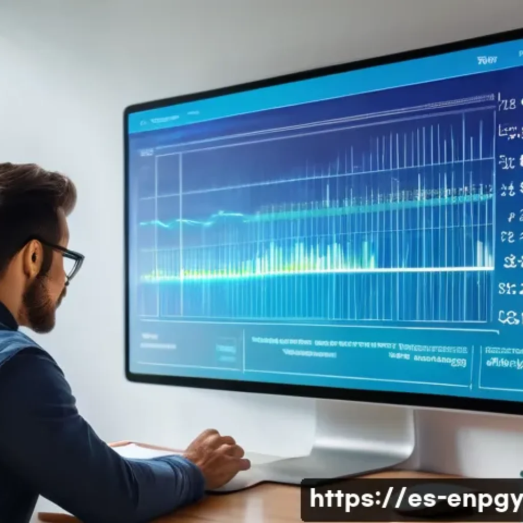 에너지 배분 최적화를 위한 통계적 기법 - A focused adult, dressed in casual yet neat attire, sits at a clean, modern desk in a home office fl...