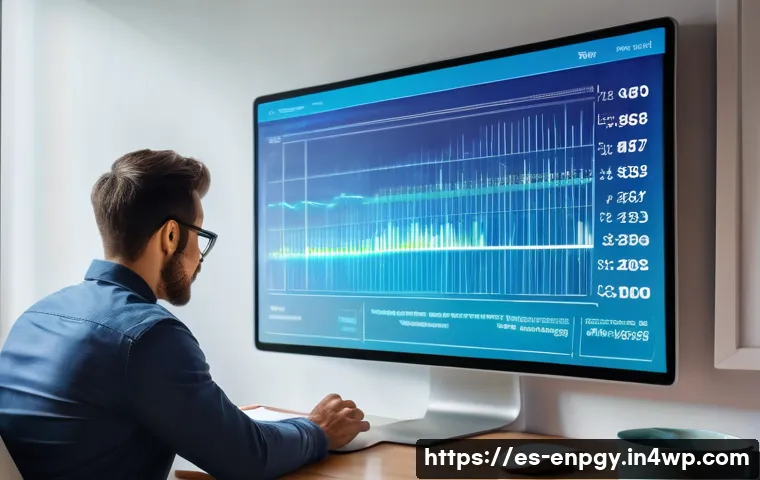 에너지 배분 최적화를 위한 통계적 기법 - A focused adult, dressed in casual yet neat attire, sits at a clean, modern desk in a home office fl...
