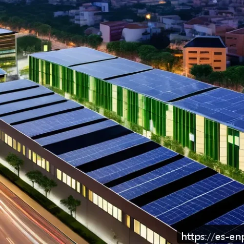 Home 32 에너지 배분 최적화의 미래 전망 - A vibrant urban neighborhood in Latin America at dusk, showcasing smart grid technology in action: s...